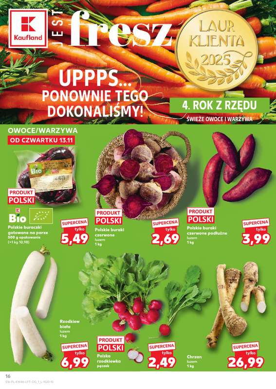 Kaufland - gazetka promocyjna Oferta Kaufland od czwartku 13.11 do środy 19.11 - strona 16