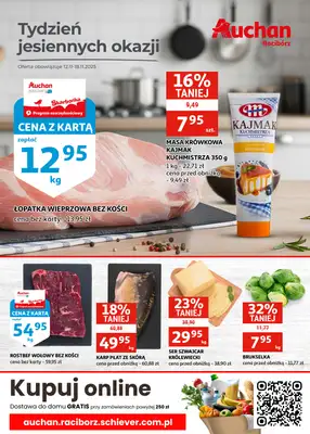 Auchan - gazetka promocyjna Gazetka Racibórz I Tydzień jesiennych okazji od środy 12.11 do wtorku 18.11