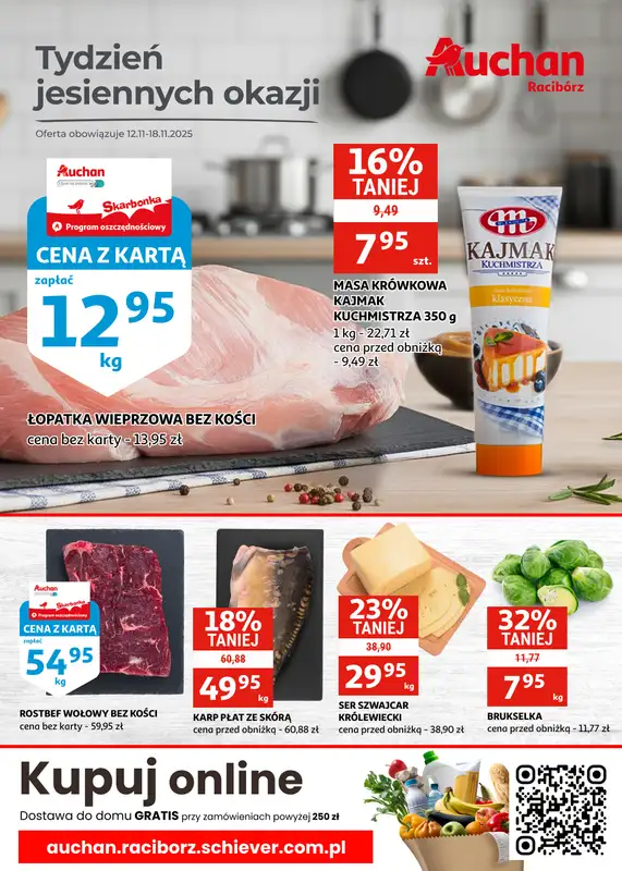 Auchan - gazetka promocyjna Gazetka Racibórz I Tydzień jesiennych okazji od środy 12.11 do wtorku 18.11
