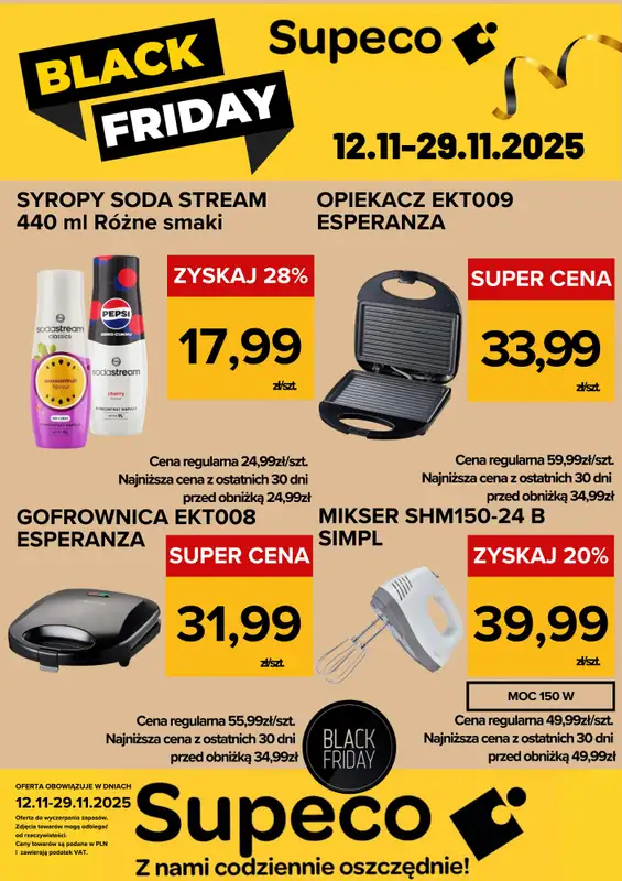 Supeco - gazetka promocyjna Black Friday  