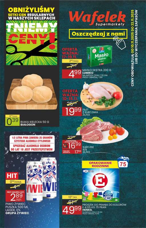 Wafelek - gazetka promocyjna Gazetka od poniedziałku 10.11 do soboty 22.11