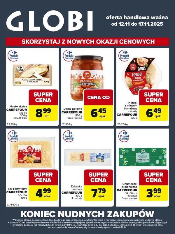 Globi - gazetka promocyjna Gazetka Globi od środy 12.11 do poniedziałku 17.11