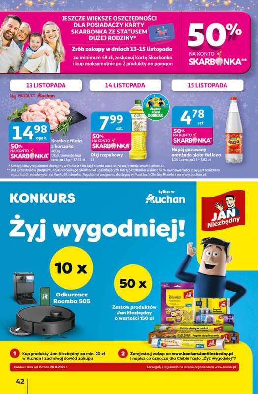 Auchan - gazetka promocyjna Gazetka Święta jak babcię kocham Hipermarket Auchan od czwartku 13.11 do środy 19.11 - strona 42