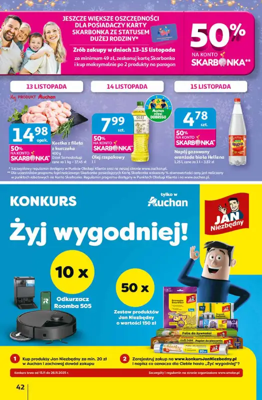 Auchan - gazetka promocyjna Gazetka Święta jak babcię kocham Hipermarket Auchan od czwartku 13.11 do środy 19.11 - strona 42