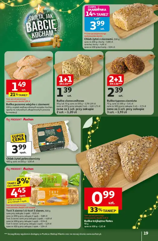 Auchan - gazetka promocyjna Gazetka Święta jak babcię kocham Hipermarket Auchan od czwartku 13.11 do środy 19.11 - strona 19