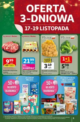 Auchan - gazetka promocyjna Gazetka Święta jak babcię kocham Hipermarket Auchan od czwartku 13.11 do środy 19.11 - strona 3
