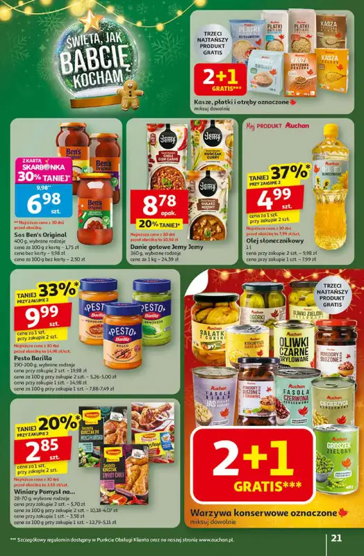 Auchan - gazetka promocyjna Gazetka Święta jak babcię kocham Hipermarket Auchan od czwartku 13.11 do środy 19.11 - strona 21