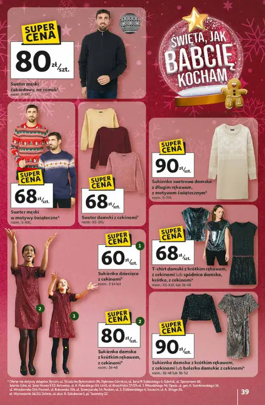 Auchan - gazetka promocyjna Gazetka Święta jak babcię kocham Hipermarket Auchan od czwartku 13.11 do środy 19.11 - strona 39