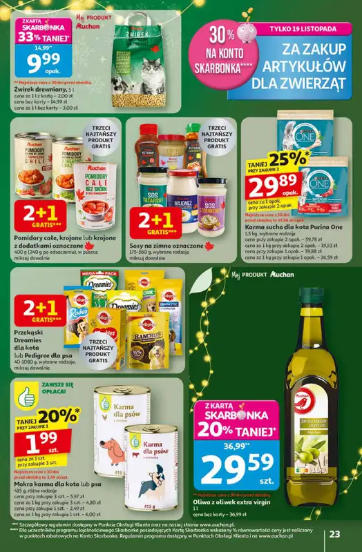 Auchan - gazetka promocyjna Gazetka Święta jak babcię kocham Hipermarket Auchan od czwartku 13.11 do środy 19.11 - strona 23