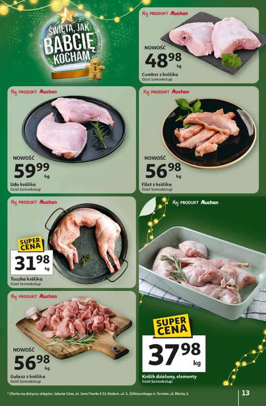 Auchan - gazetka promocyjna Gazetka Święta jak babcię kocham Hipermarket Auchan  do środy 19.11 - strona 13