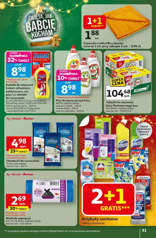 Auchan - gazetka promocyjna Gazetka Święta jak babcię kocham Hipermarket Auchan od czwartku 13.11 do środy 19.11 - strona 31