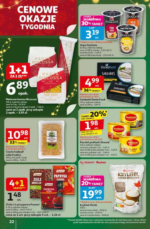 Auchan - gazetka promocyjna Gazetka Święta jak babcię kocham Hipermarket Auchan od czwartku 13.11 do środy 19.11 - strona 22