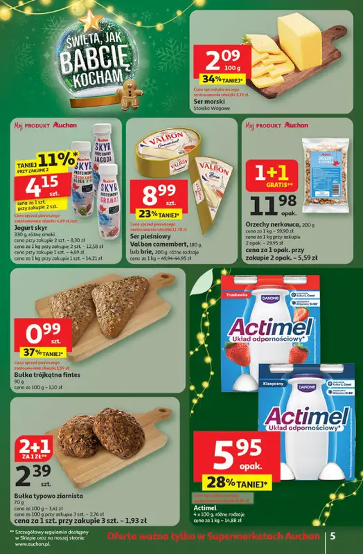 Auchan - gazetka promocyjna Gazetka Święta jak babcię kocham Supermarket Auchan od czwartku 13.11 do środy 19.11 - strona 5