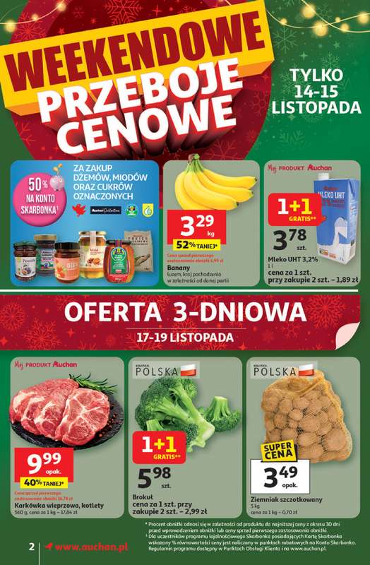 Auchan - gazetka promocyjna Gazetka Święta jak babcię kocham Supermarket Auchan od czwartku 13.11 do środy 19.11 - strona 2