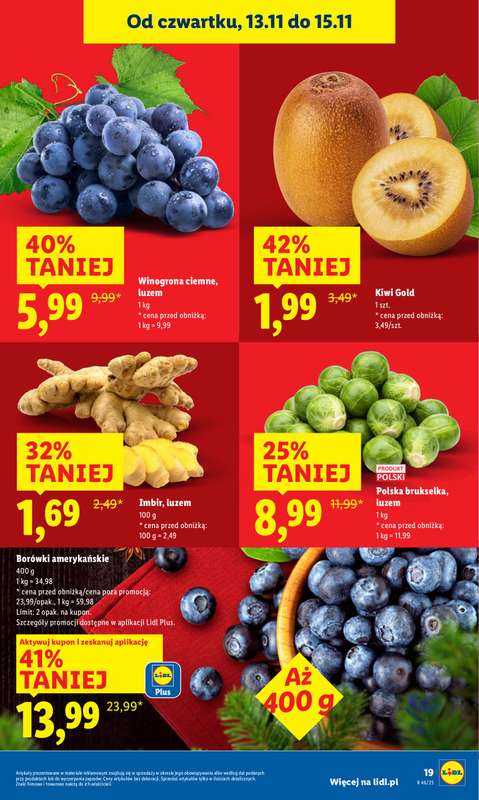 Lidl - gazetka promocyjna Oferta od czwartku od czwartku 13.11 do soboty 15.11 - strona 19
