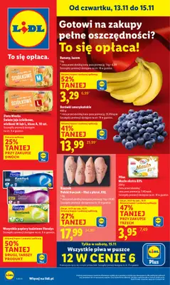 Lidl - gazetka promocyjna Oferta od czwartku od czwartku 13.11 do soboty 15.11