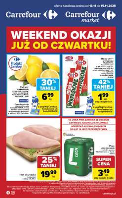Carrefour Market - gazetka promocyjna Gazetka Weekend promek już od czwartku od czwartku 13.11 do soboty 15.11