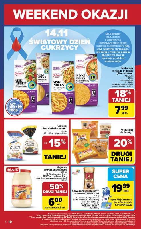 Carrefour Market - gazetka promocyjna Gazetka Weekend promek już od czwartku od czwartku 13.11 do soboty 15.11 - strona 4