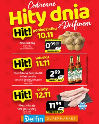 Delfin - gazetka promocyjna Codzienne hity dnia od środy 12.11 do środy 12.11