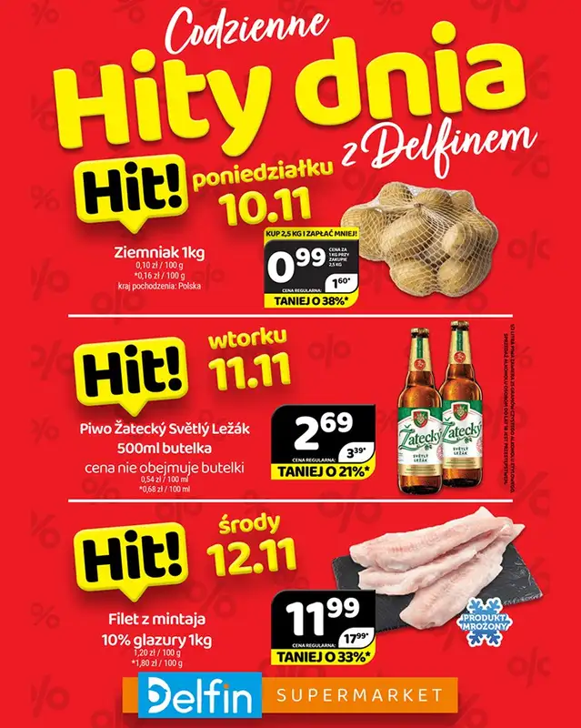 Delfin - gazetka promocyjna Codzienne hity dnia  
