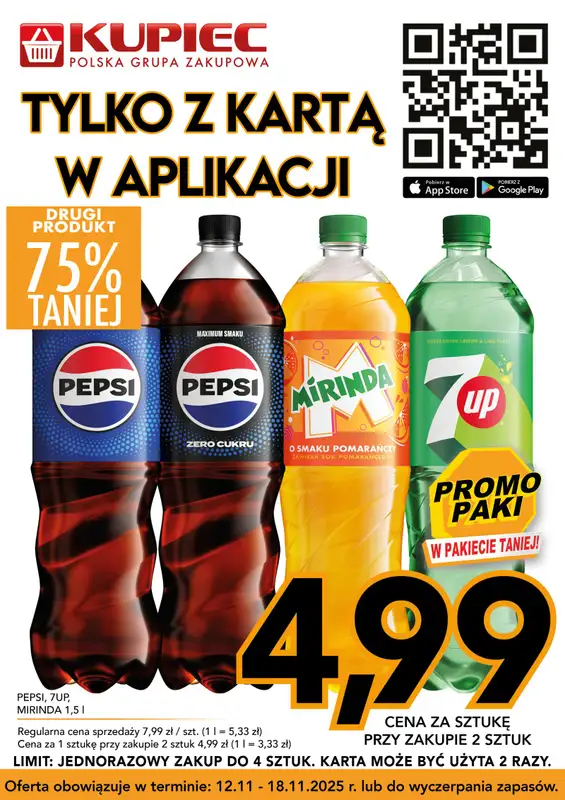 Kupiec - gazetka promocyjna Promopaki od środy 12.11 do wtorku 18.11
