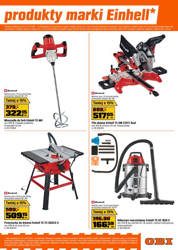 OBI - gazetka promocyjna Gazetka od środy 12.11 do wtorku 02.12 - strona 15