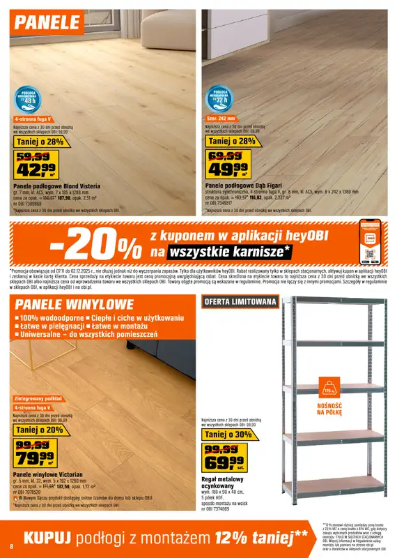 OBI - gazetka promocyjna Gazetka od środy 12.11 do wtorku 02.12 - strona 8