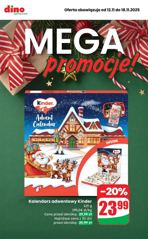 Dino - gazetka promocyjna MEGA promocje! od środy 12.11 do wtorku 18.11