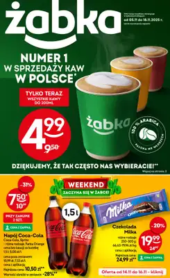 Żabka - gazetka promocyjna Gazetka od środy 05.11 do wtorku 18.11