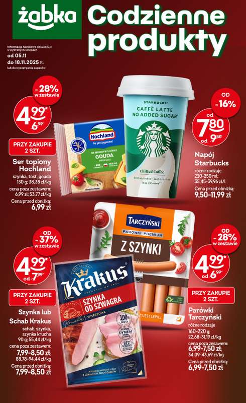 Żabka - gazetka promocyjna Gazetka Spożywcza od środy 05.11 do wtorku 18.11