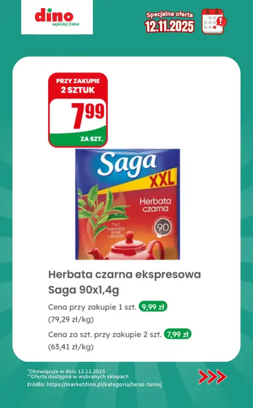 Dino - gazetka promocyjna Specjalna oferta na 12.11.2025 - promocje spoza gazetki od środy 12.11 do środy 12.11 - strona 12