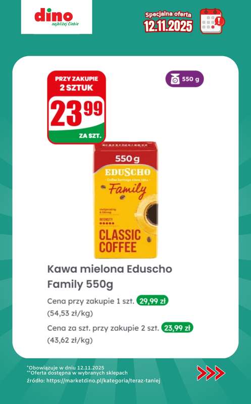 Dino - gazetka promocyjna Specjalna oferta na 12.11.2025 - promocje spoza gazetki od środy 12.11 do środy 12.11 - strona 8