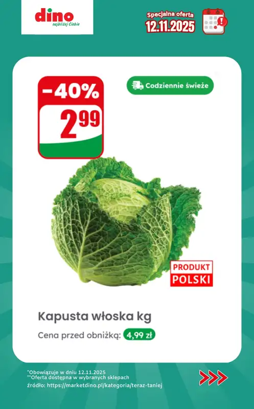 Dino - gazetka promocyjna Specjalna oferta na 12.11.2025 - promocje spoza gazetki od środy 12.11 do środy 12.11 - strona 3