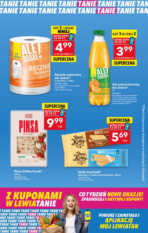 LEWIATAN - gazetka promocyjna Z kuponami w Lewiatanie od czwartku 13.11 do środy 19.11