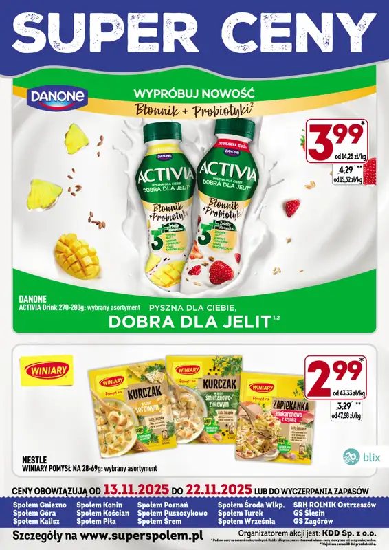 Społem - Blisko i Korzystnie - gazetka promocyjna Super ceny! od czwartku 13.11 do soboty 22.11 - strona 4