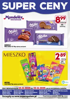 Społem - Blisko i Korzystnie - gazetka promocyjna Super ceny! od czwartku 13.11 do soboty 22.11