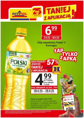 Hitpol - gazetka promocyjna Taniej z Aplikacją Mój Hitpol! od piątku 21.11 do niedzieli 30.11