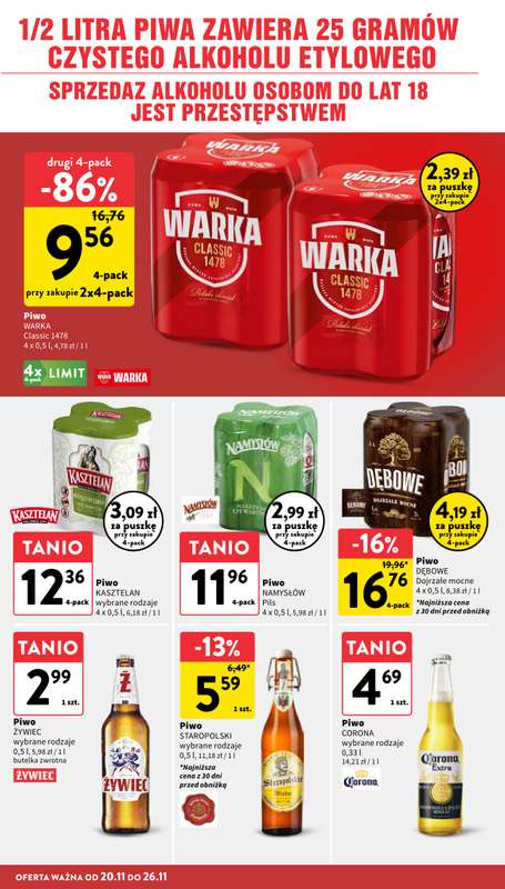 Intermarche - gazetka promocyjna Gazetka od czwartku 20.11 do środy 26.11 - strona 34