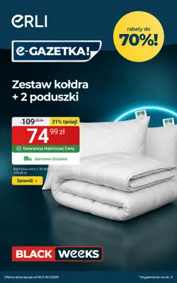Erli - gazetka promocyjna Black Weeks – TOP HITY: Meble i ozdoby do domu! od środy 12.11 do niedzieli 16.11