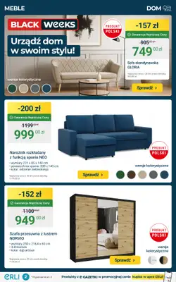 Erli - gazetka promocyjna Black Weeks – TOP HITY: Meble i ozdoby do domu! od środy 12.11 do niedzieli 16.11 - strona 2