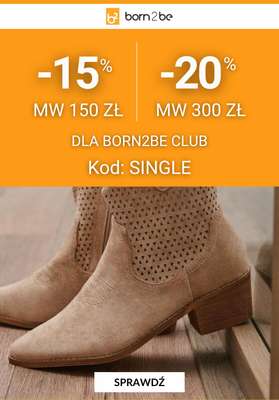 Born2be - gazetka promocyjna -20% przy zakupach za min. 300 zł od środy 12.11 do czwartku 13.11