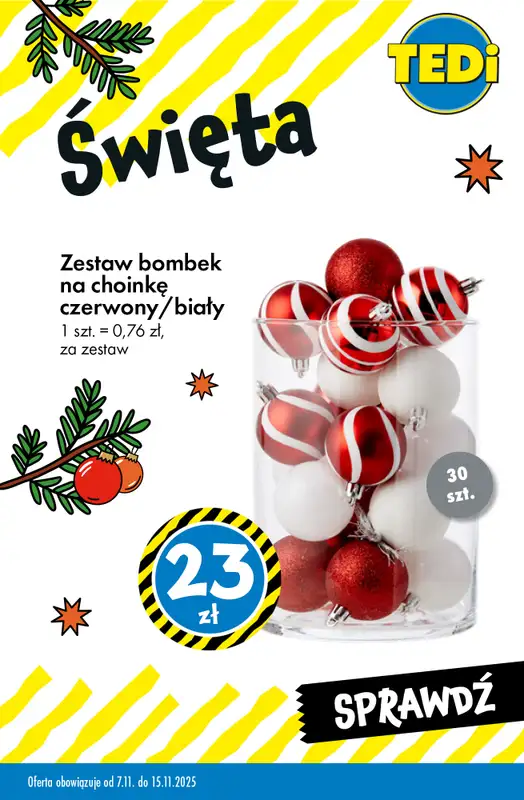 Tedi - gazetka promocyjna Świąteczne dekoracje w SUPERCENACH od środy 12.11 do soboty 15.11 - strona 4