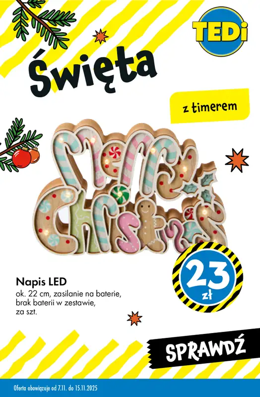 Tedi - gazetka promocyjna Świąteczne dekoracje w SUPERCENACH od środy 12.11 do soboty 15.11 - strona 9