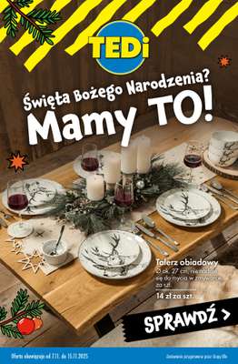 Tedi - gazetka promocyjna Świąteczne dekoracje w SUPERCENACH od środy 12.11 do soboty 15.11
