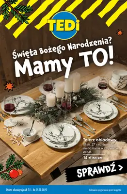 Tedi - gazetka promocyjna Świąteczne dekoracje w SUPERCENACH od środy 12.11 do soboty 15.11