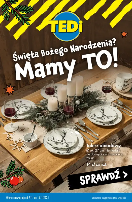 Tedi - gazetka promocyjna Świąteczne dekoracje w SUPERCENACH od środy 12.11 do soboty 15.11