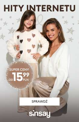 Sinsay - gazetka promocyjna HITY Internetu! od środy 12.11 do wtorku 18.11
