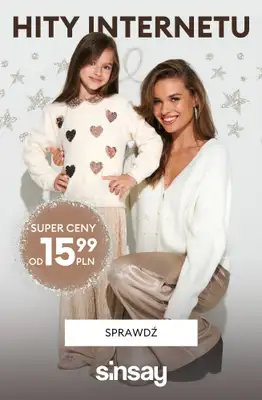 Sinsay - gazetka promocyjna HITY Internetu! od środy 12.11 do wtorku 18.11