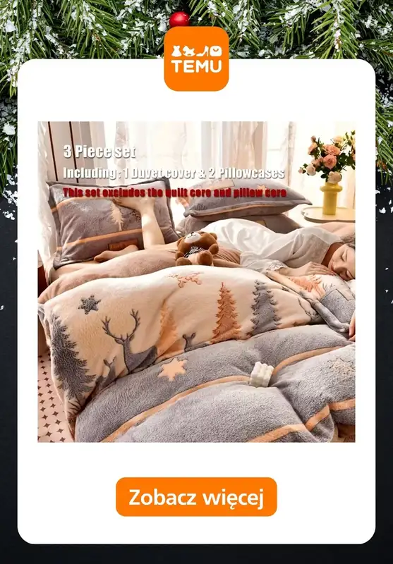 Temu - gazetka promocyjna Świąteczne pościele od środy 12.11  - strona 15