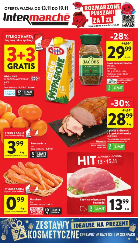 Intermarche - gazetka promocyjna Gazetka od czwartku 13.11 do środy 19.11